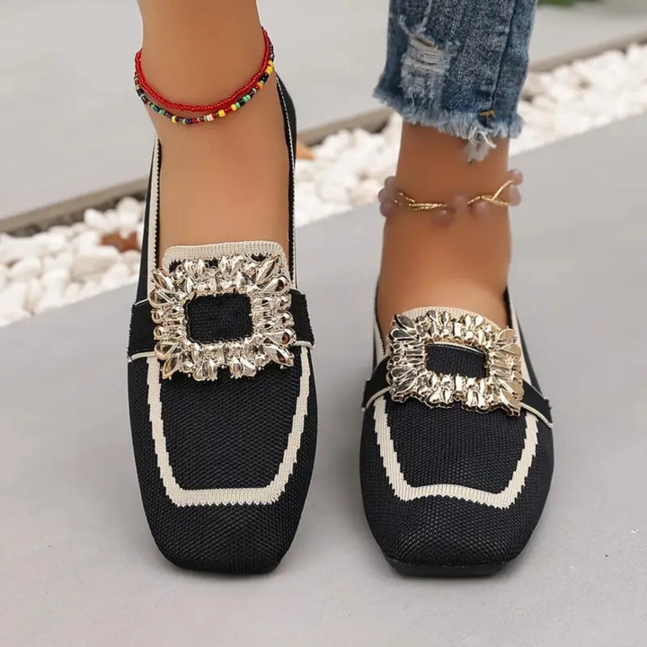 DELACROIX | Mules Maille Boucle Ornée Manon
