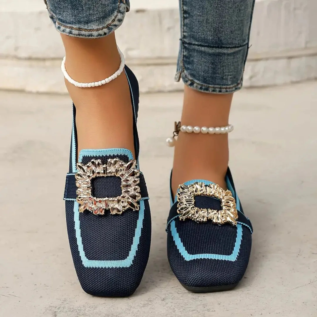 DELACROIX | Mules Maille Boucle Ornée Manon