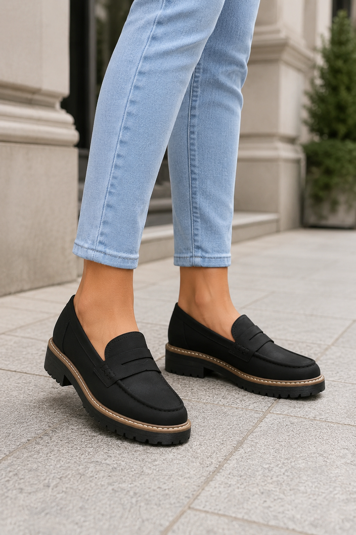 DELACROIX | Mocassins Penny Semelle Crantée Aveline