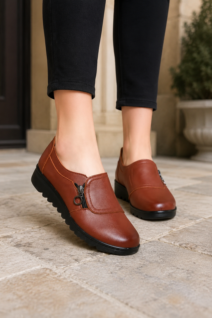 DELACROIX | Mocassins Zippés Semelle Souple Nathalie