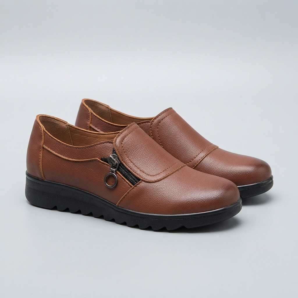 DELACROIX | Mocassins Zippés Semelle Souple Nathalie