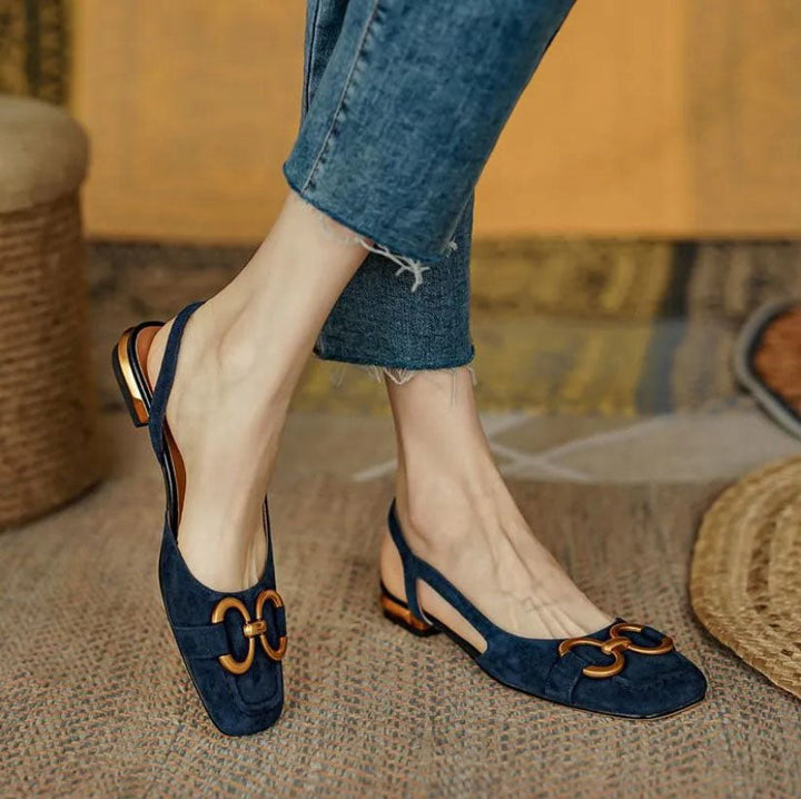 DELACROIX | Mocassins Bride Arrière Talon Bloc Martine
