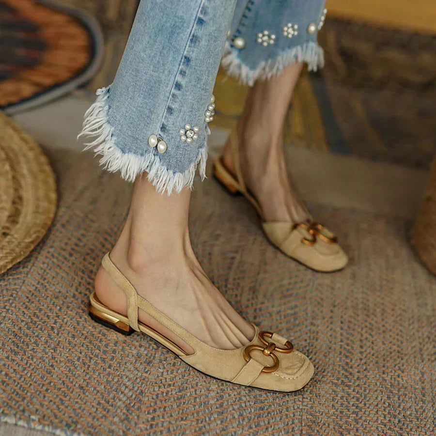 DELACROIX | Mocassins Bride Arrière Talon Bloc Martine