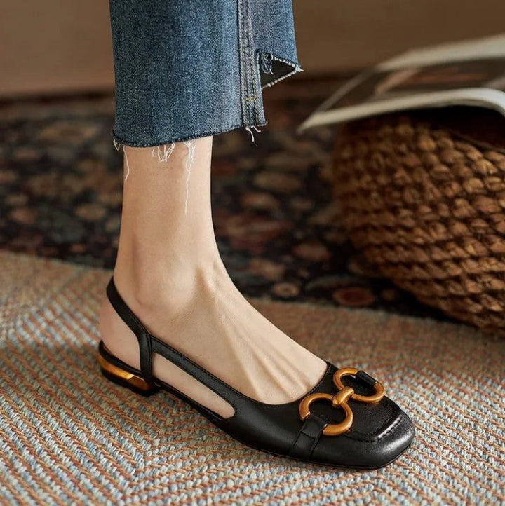 DELACROIX | Mocassins Bride Arrière Talon Bloc Martine