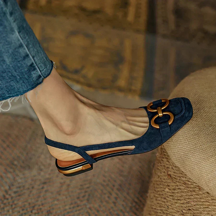 DELACROIX | Mocassins Bride Arrière Talon Bloc Martine