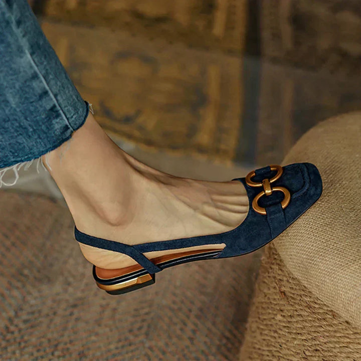 DELACROIX | Mocassins Bride Arrière Talon Bloc Martine